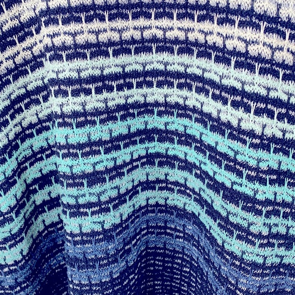 JM Collection Woman Plus Size 1X Textured Lightweight Blue Pullover Sweater Top - Picture 12 of 14